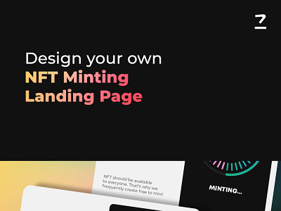 NFT Minting Landing Page Design branding codezeros nft nft art nft artist nft design nft designs nft landing page nft minting nft minting landing page nfts ui ux