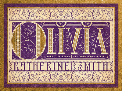 Olivia Lettering art nouveau disney lettering retro typography
