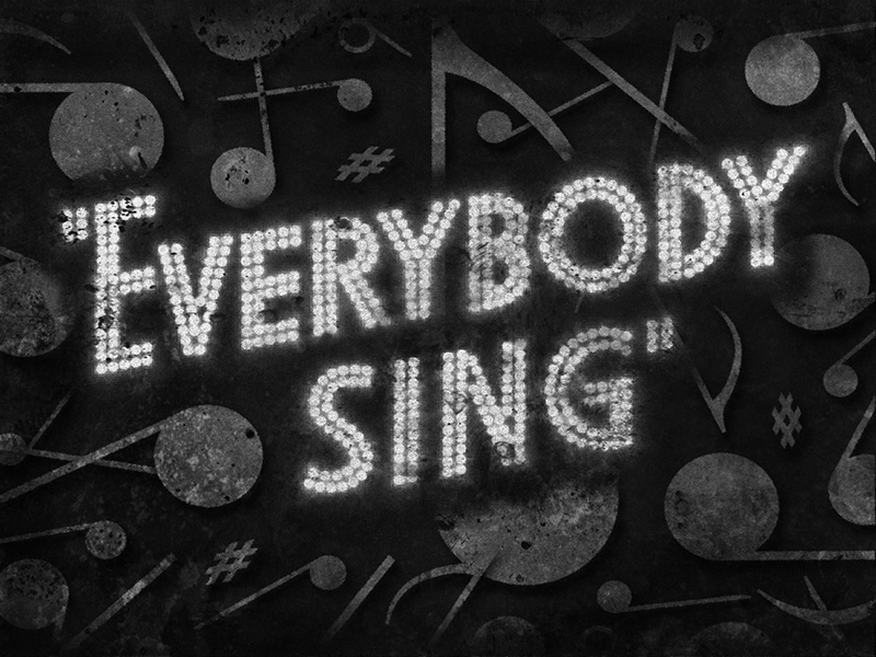 Everybody Sing • 1938 • Movie Title lighting bulbs movietitles typography judygarland lettering
