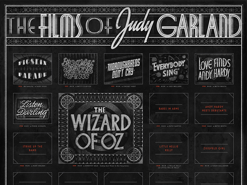Poster • Sneak Peek lettering typography poster judygarland