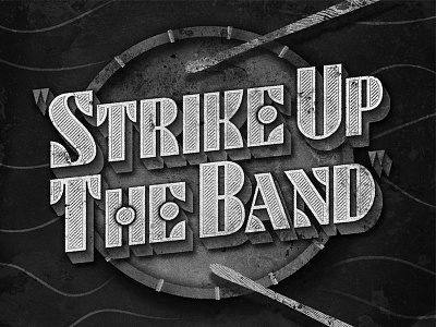 Strike Up The Band • 1940 • Movie Title deco futurist judygarland lettering typography