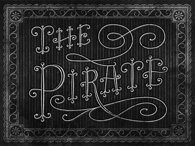 The Pirate • Movie Title • 1948 foilstamp judygarland lettering ornament script typography
