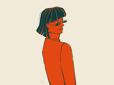 Red girl design grapgic design illustration illustration art illustrator procreate