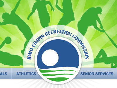 Logo Treatment blue green logo sports starburst website