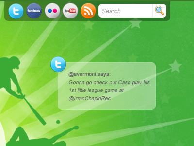 Popup Concept green popup social media starburst stars twitter website