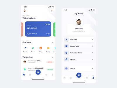 Finance Mobile App - UI bank banking bitcoin coin crypto cryptocurrency figma finance financial mobile app mobile app design mobile banking mobile design mobile ui money ui design uiux wallet