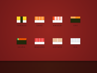 Sushi Blocks icon pixel pixelart sushi