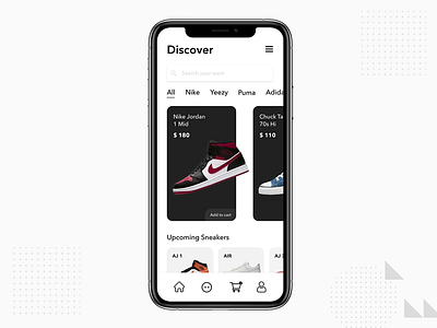 Sneakers App animation app ecommerce ecommerce app invisionstudio shoes app typography ui ux ux ui