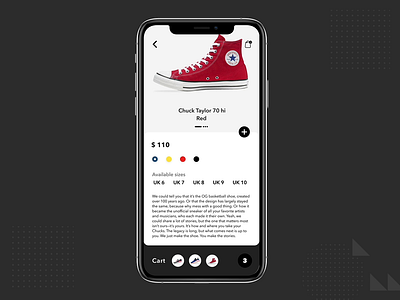 Sneakers App - Cart app cart checkout ecommerce invisionstudio shoes app ui ux uxui