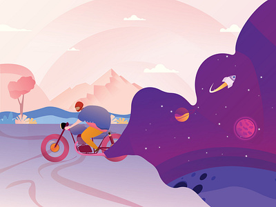 Let's ride! america animation biglimbs caferacer design flatdesign illustration indonesia jerman logo ride vector