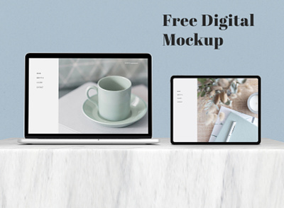 Free Digital Device Mockup free freebie ipad ipad landscape mac minimal mockup mockup free tablet