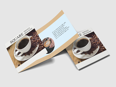 Square Trifold Brochure Mockup