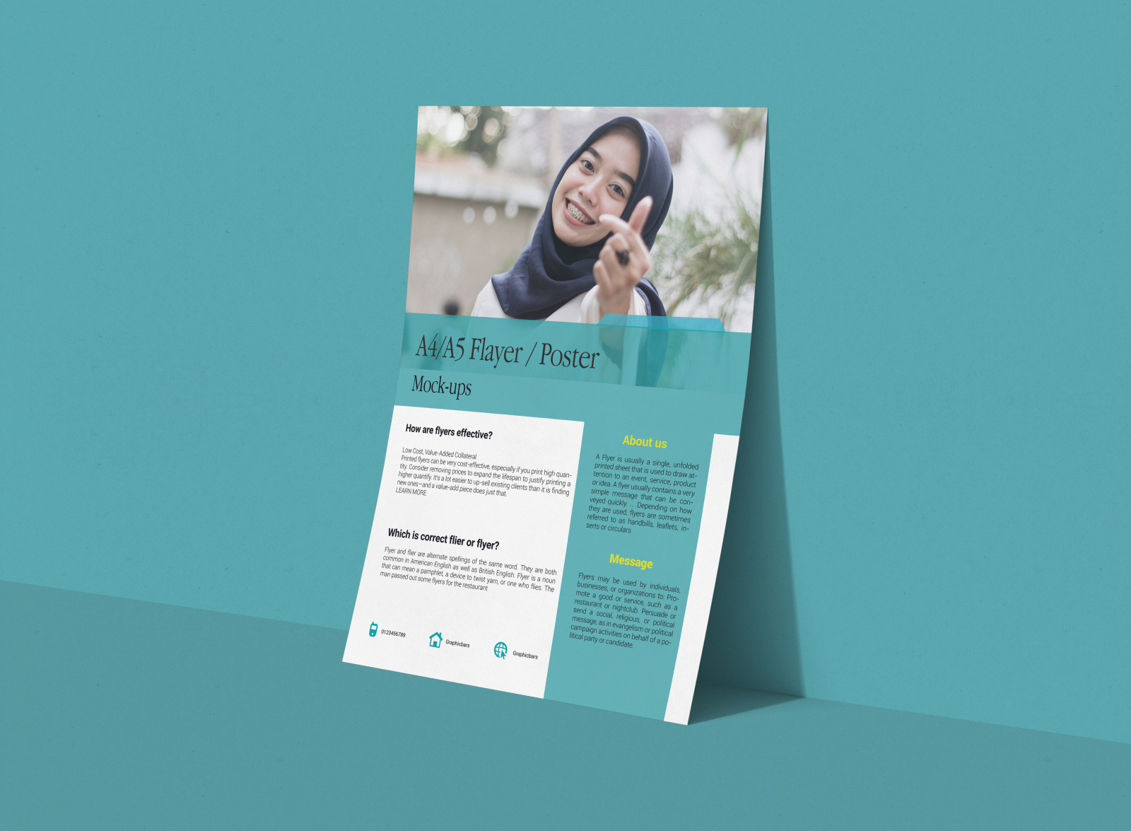 A4 Flyer / Poster Mockup by Muhammad Akbar on Dribbble