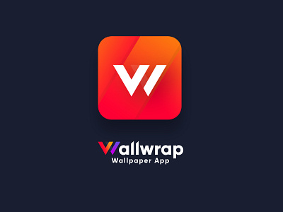Wallwrap Wallpaper App android app app design icon logo ui