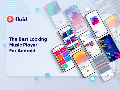 Fluid Music Player for Android android app app design ui ux