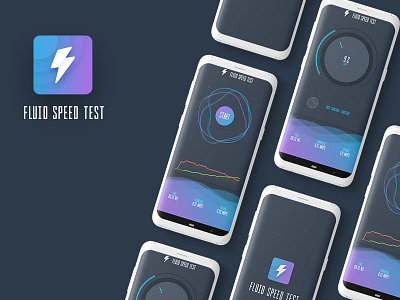Fluid speed test android app app design ui
