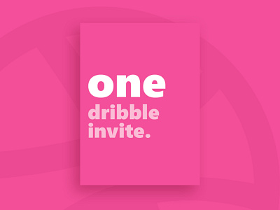 One Dribbble Invite debuts dribbble invite invite