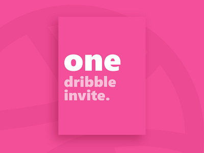 One Dribbble Invite