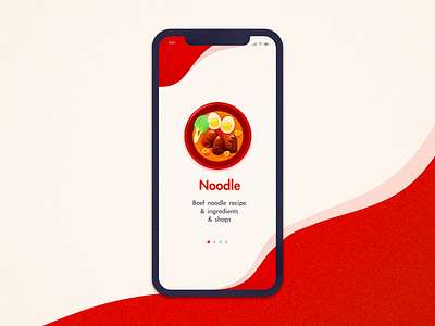 Beef Noodle app design illustration ui