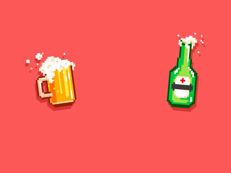 Beer Cheers animation icon illustration ui