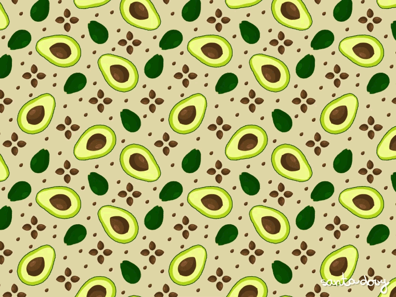 Vintage avocado pattern (2) avocado background creative design food fruit healthy healthy food illustration illustrator pattern pattern design seamless pattern texture vector vintage wallpaper