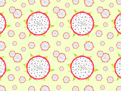 Dragon Fruit Pattern 2 dragon fruit illustration fruit pattern