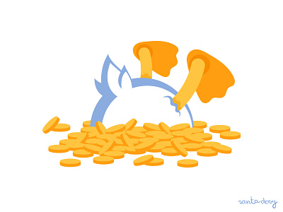 Duck & Money Illustration