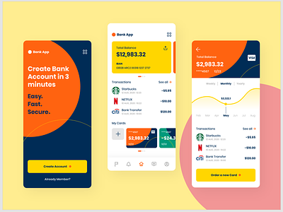 Banking App design ui ux