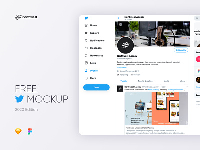 Twitter Mockup 2020 design mockup template twitter twitter ui ui