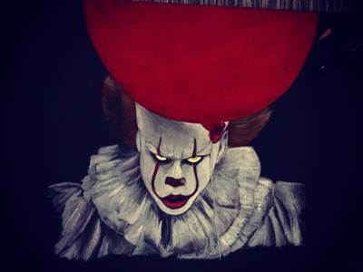 Pennywise IT 2017 black drawing it mypassion pennywise