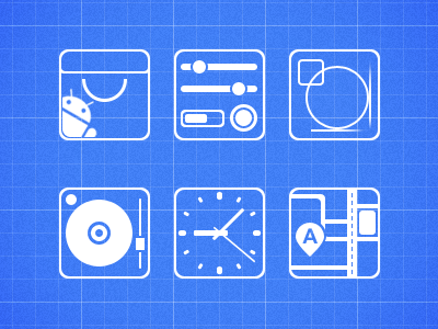 iblue blue blueprint icon theme