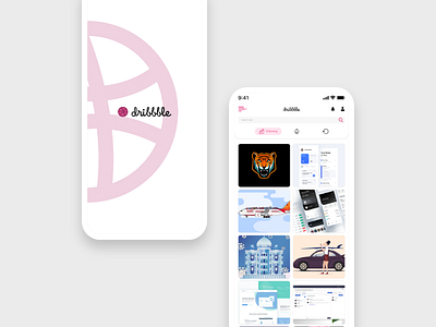 Dribbble App app app design app ui branding clean creative design dribbble dribbble app dribbble ball graphic design illustration ui ux