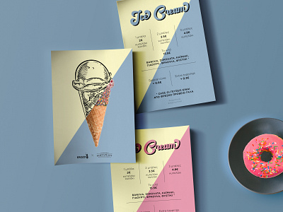 Ice Cream Menu graphicdesign icecream logo menu design menudesign print design typogaphy