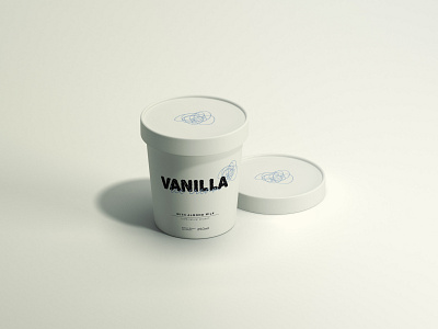 Vanilla ice cream branding design graphicdesign icecream labeldesign packagedesign packaging