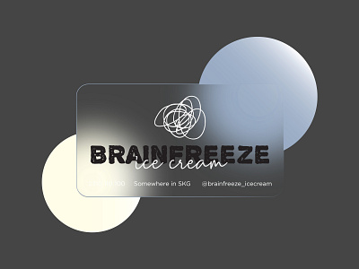 Brainfreeeze Ice Cream - Business Cards branding card card design design glassmorphism graphicdesign