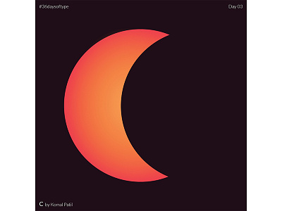 36 Days Type C 36 days c 36 days of type 36daysoftype06 design flat illustration letter c sun typography vector