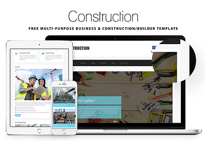 Construction - Free Construction Business Template bootstrap business construction free freebie