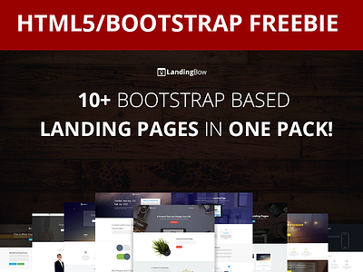 LandingBow – Bootstrap HTML5 Based Landing Page Pack bootstrap business downloads free freebie html landingpage service