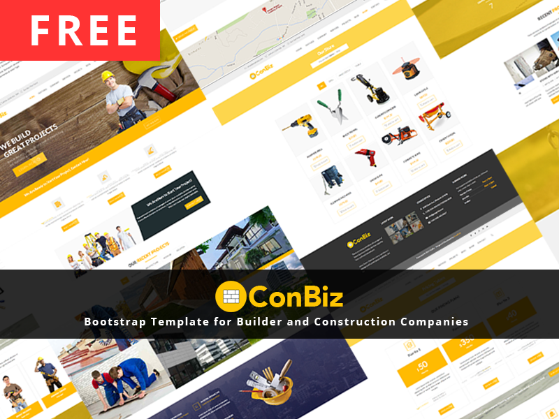 Free Bootstrap Construction Business Template By Mohammad