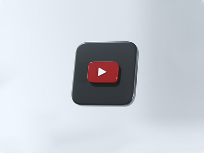 3D Visualization of «YouTube» Logo 3d art 3dlogo 3dvisualization adidas branding design icon logo minimal web