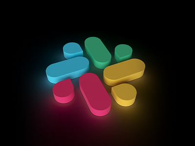 Slack 3D Logo 3d 3d art 3dlogo 3dvisualization branding design graphic design illustration logo minimal typography ui
