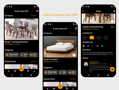 Online Furniture Shop App By Flutter android app design android app development app design app development cross platform delivery app design flutter furniture app furniture design ios app design ios app development mobile app design online marketing online shop online store profile page react native search bar shopping cart