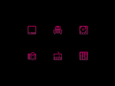 Main menu icons for IPTV interface