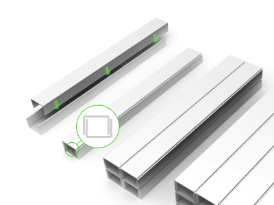 Scheme of zinc-coated profile packing