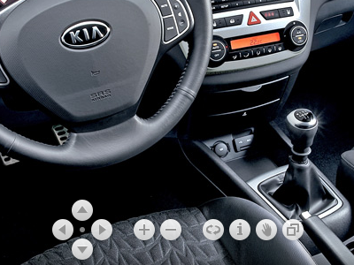 Pan controls for Kia car dealer site car controls estiva estivastudio icons kia pan russia samara site