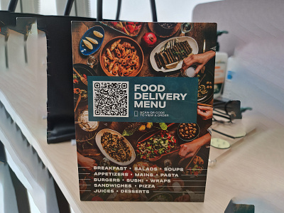 Food Delivery Menu Card Design