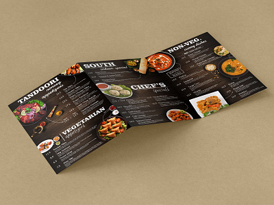 Menu Card 7 spices bar branding cafe design graphics menu menu bar menu card menu design non veg restaraunt restaurant menu vegetarian yummy menu