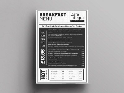 Breakfast Menu Card