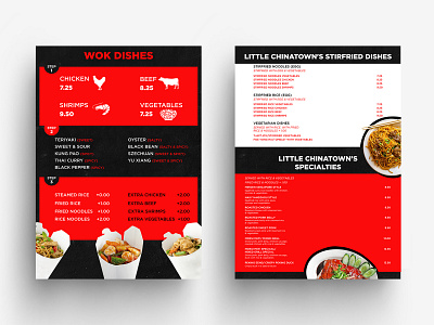 Little Chinatown Stir Fried Dishes bar branding cafe design graphics illustration menu menu bar menu card menu design non veg restaraunt restaurant menu vegetarian yummy menu
