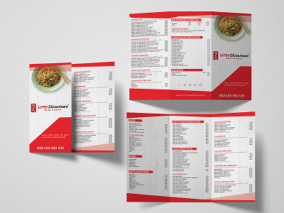 Little Chinatown Asian Cuisine Menu bar branding cafe cuisine design graphics illustration meal menu menu bar menu card menu design restaraunt restaurant menu vegetarian yummy menu